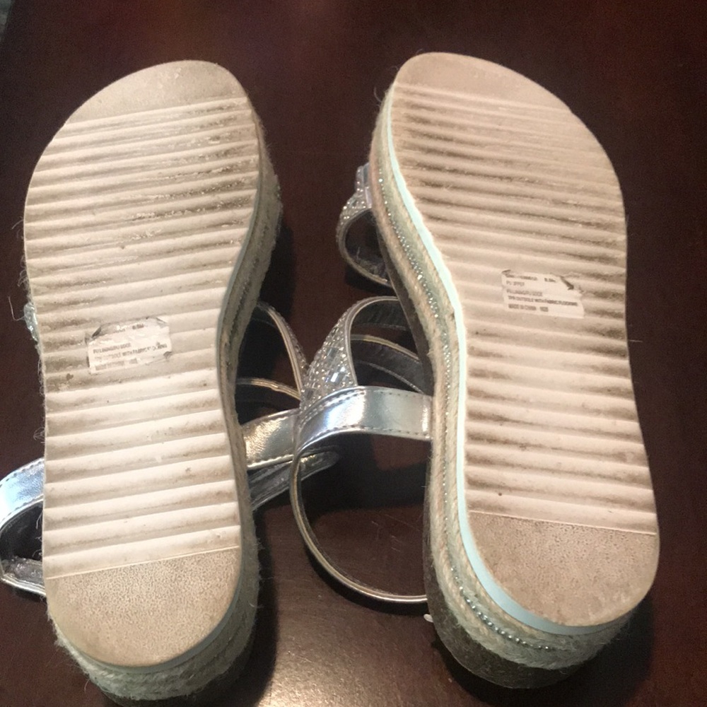 Silver bling platform sandals - Picture 5 of 6